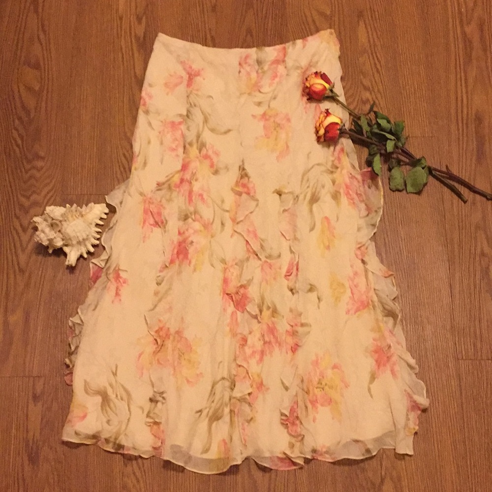 🌻 ruffled maxi skirt